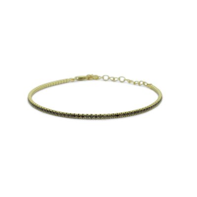 Dilvdò Bracciale Tennis Gold Brown -BRTCOBW