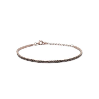 Dilvdò Bracciale Tennis Rosè Brown -BRTCRBW